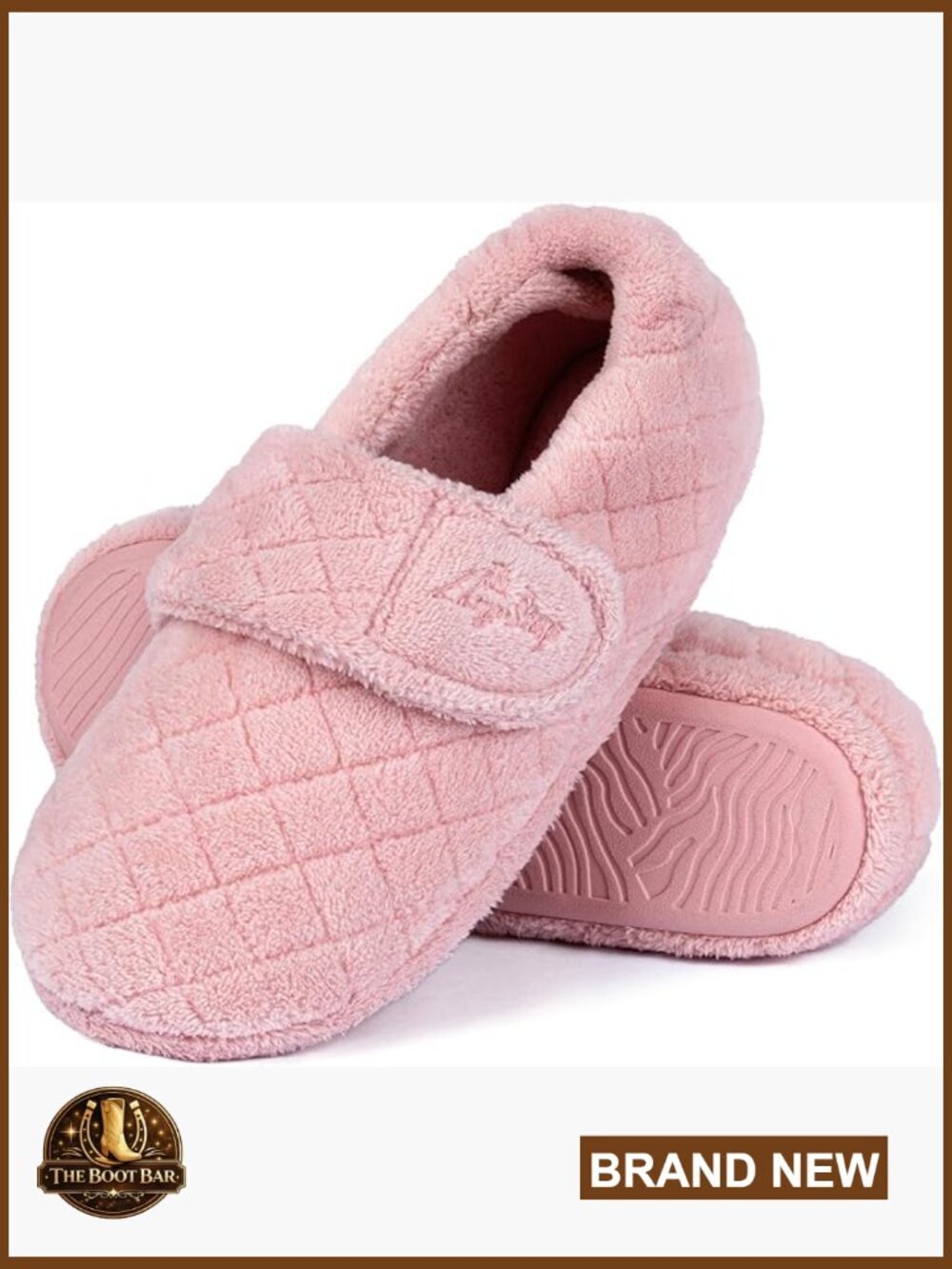 Adjustable Wide Width Memory Foam Slippers with Non-Slip Sole